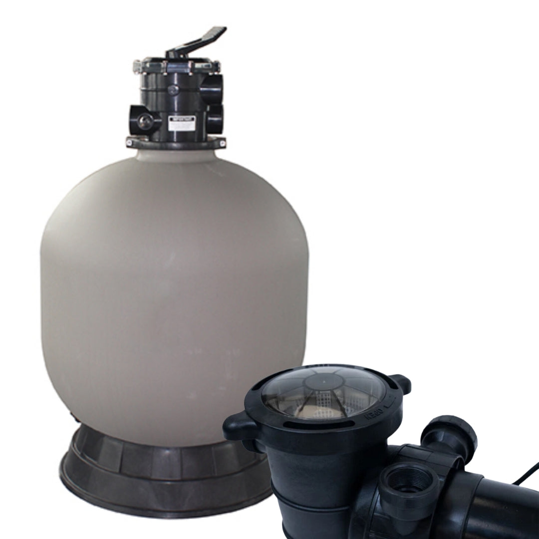 18 in. Blue Torrent Sand Filter System with 1.0 HP Dual Port Pump ...