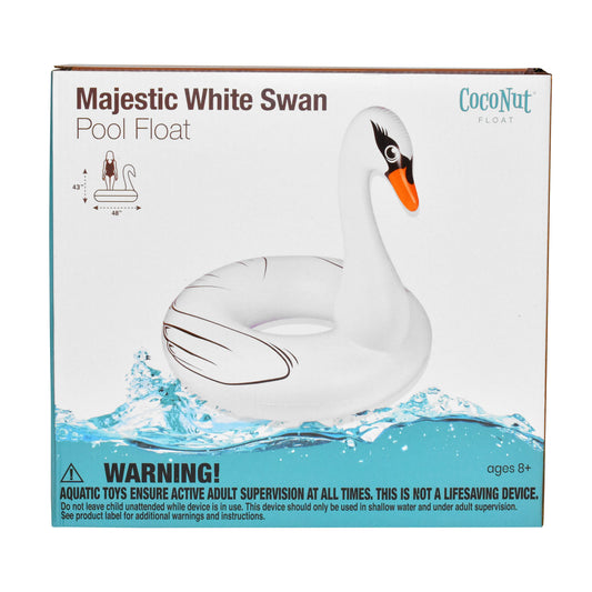 Majestic White Swan Pool Float