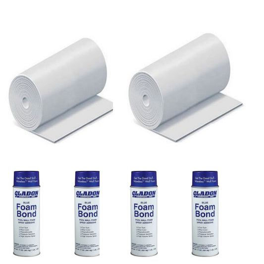 Pool Wall Padding - 2 Rolls/4 Cans Adhesive/Tape