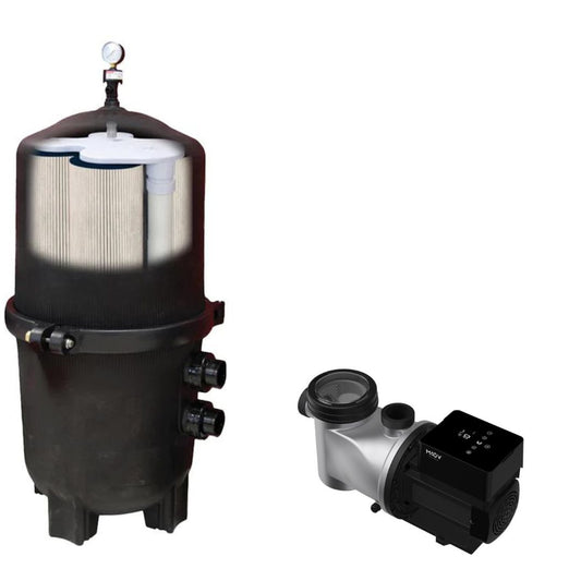 425 Sq. Ft. Black Diamond Pressure Cartridge Filter with 1.65HP Variable Speed Moov Pump