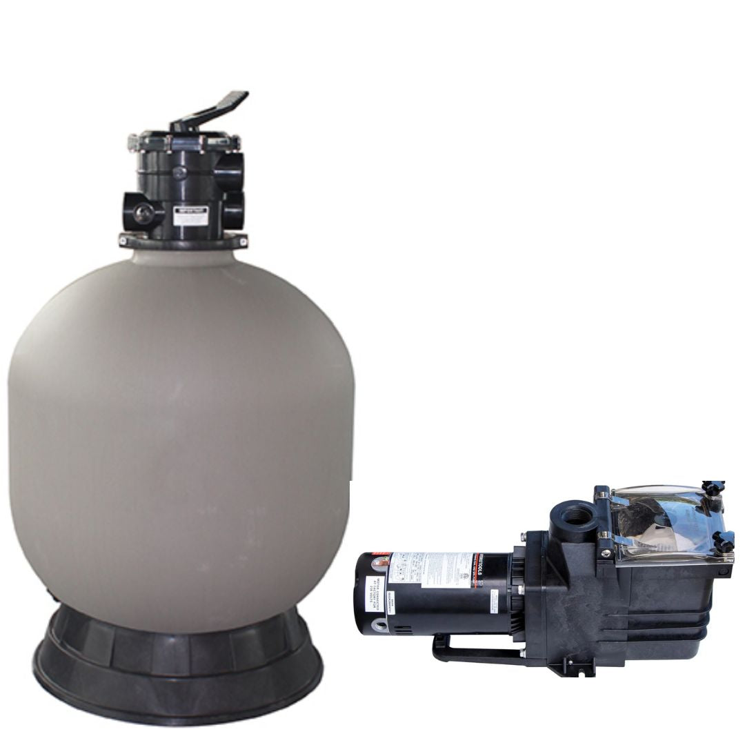 19 in. Sand Man Sand Filter System with 1.5 HP Hydro-Super-Flo Pump