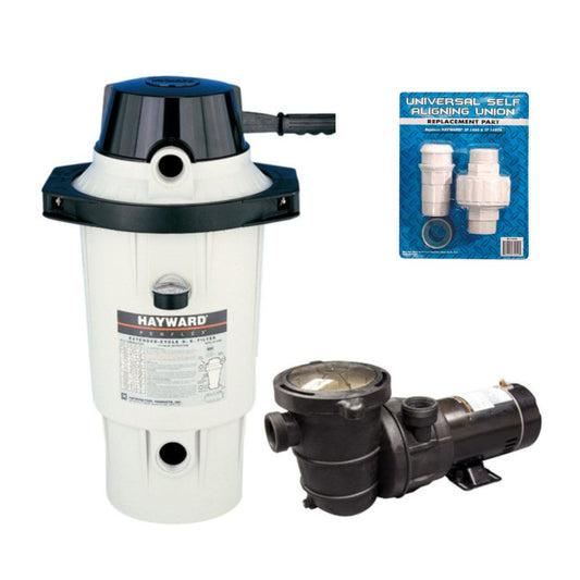 Perflex DE EC 40 Filter System with 1.0 HP Pump with Union