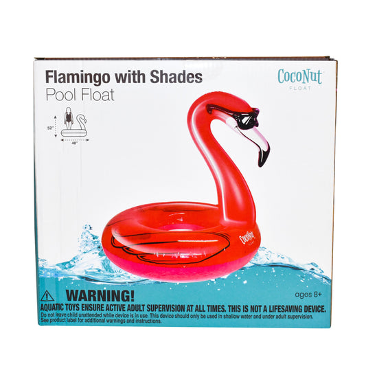 Flamingo with Shades Pool Float