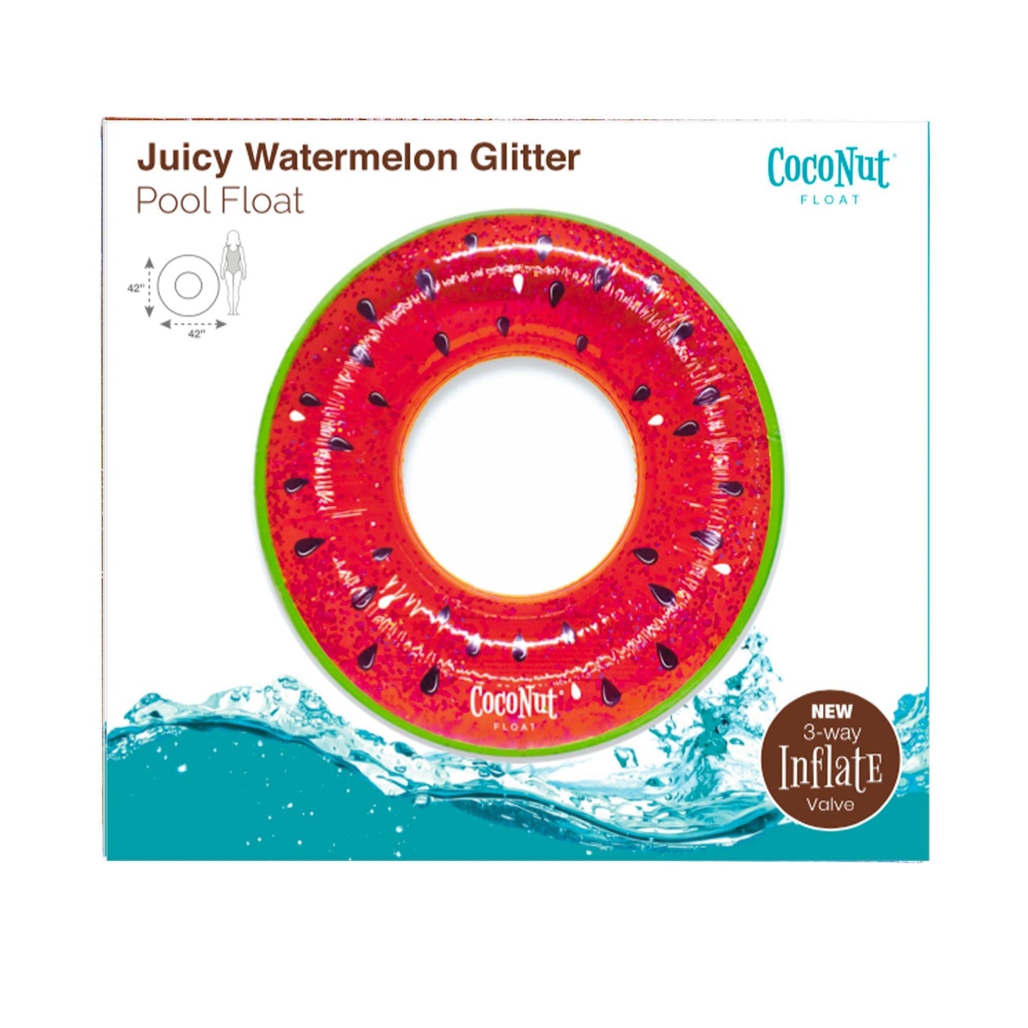 Juicy Watermelon Glitter Pool Float