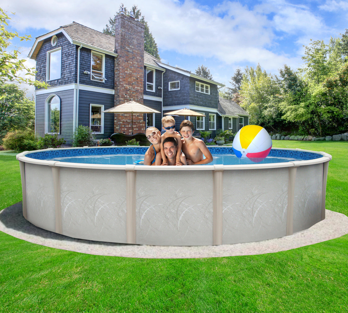 Freedom resin above ground circle pool